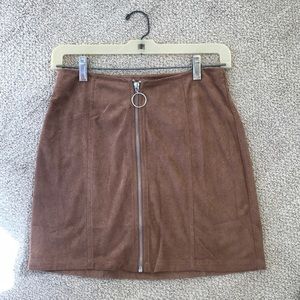 Small American Threads Zip-Up Skirt Brown